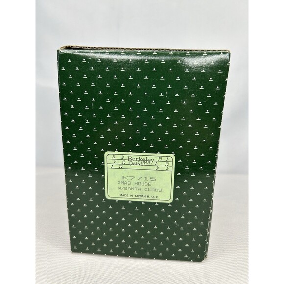 Vtg Berkeley Designs Music Box Christmas Animated Santa Coming to Town Works - Picture 10 of 11